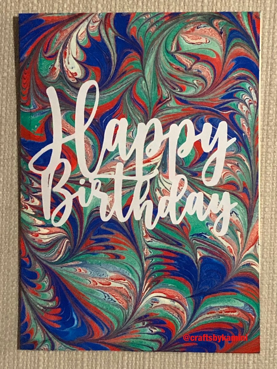 Marbled Birthday Card 