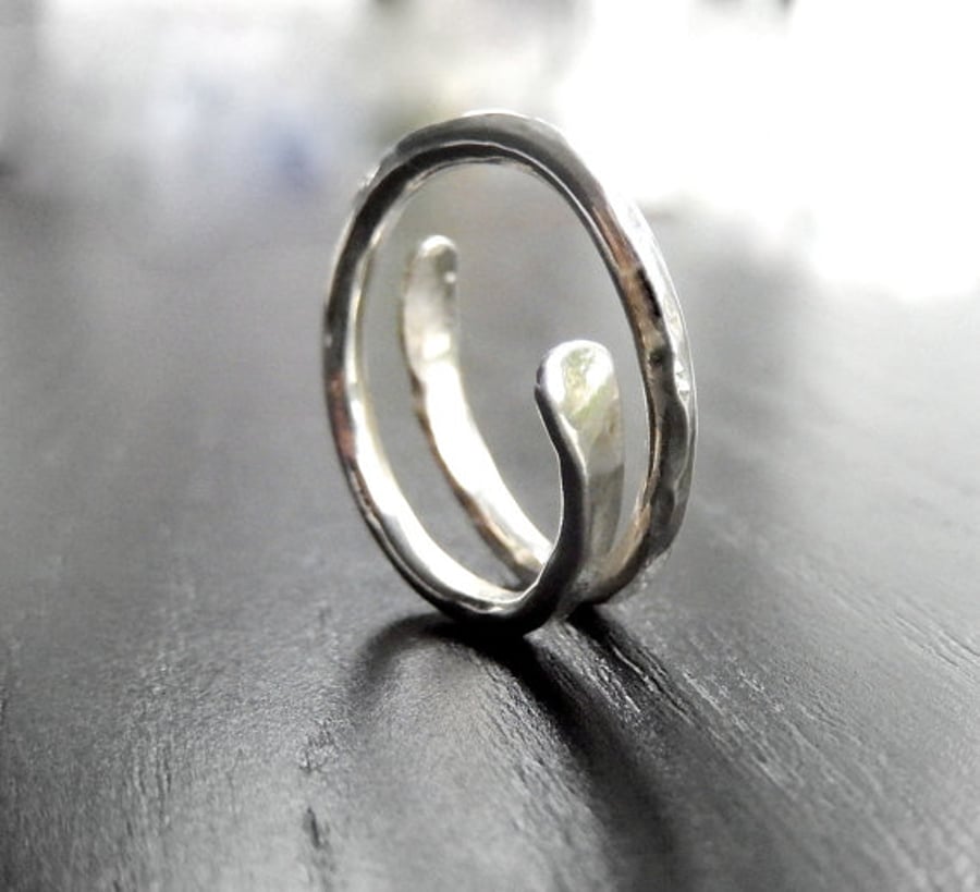 Exclusive Folksy Price Wrapped ring Recycled Handmade Sterling Silver Wrap Ring