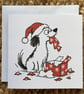 Funny Dog Christmas Card – Dog with Christmas Present for Dog Lovers - Image 1