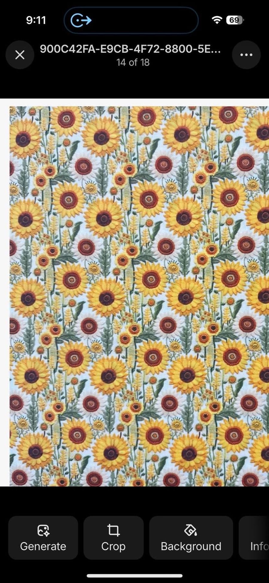 polycotton fabrc material 3d digitally printed sunflowers floral flower