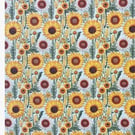 polycotton fabrc material 3d digitally printed sunflowers floral flower