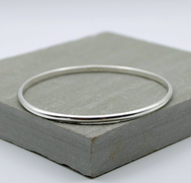 Solid Silver Bangle
