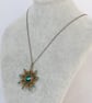 Bronze and Emerald Snowflake Pendant - Image 3