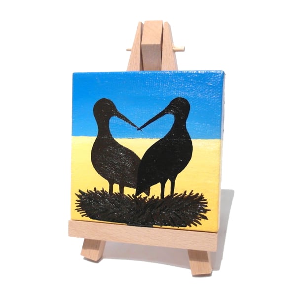 Sold Ukraine Art, Storks of Peace Mini Painting