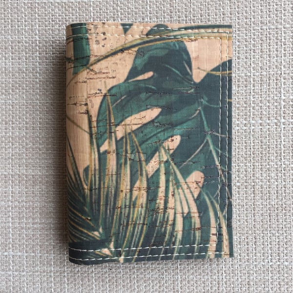 Card wallet, cork fabric 