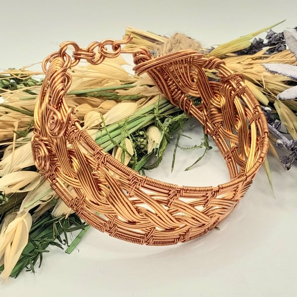 Stunning Celtic Style Braided Copper Bracelet