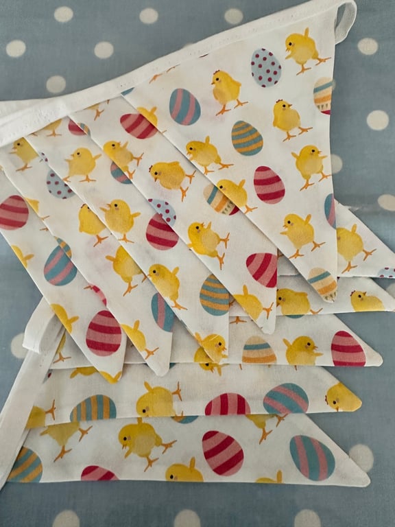Easter Cotton Fabric  Bunting, 