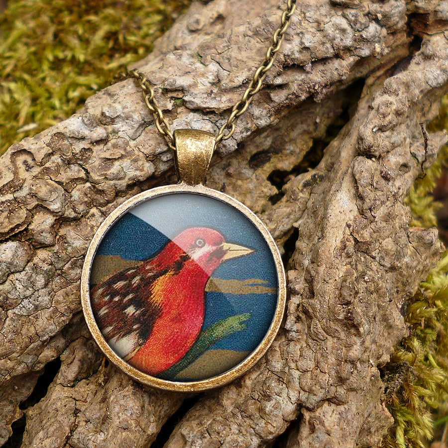 Crimson Bird Large Necklace (TB01)