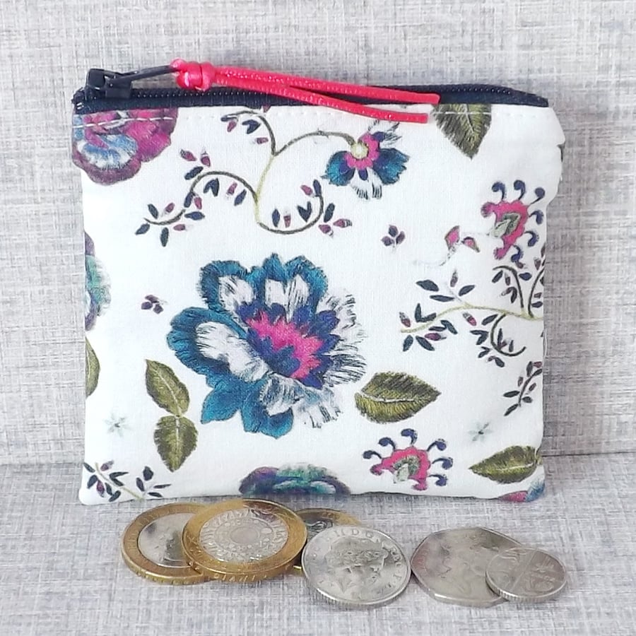 Coin purse, small purse, floral