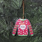 Crystal Art Christmas Tree Ornament- Xmas Jumper