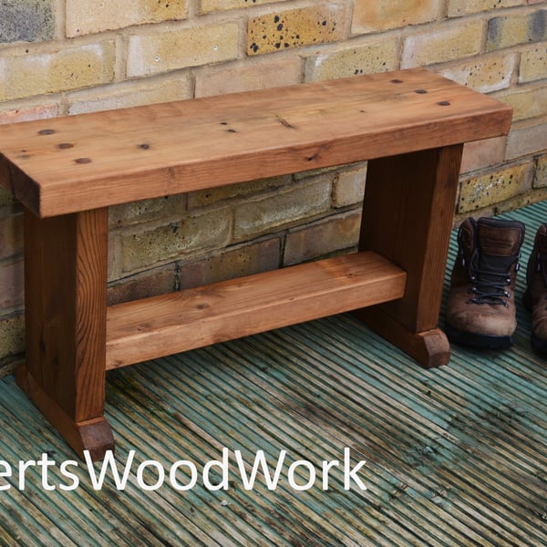 Handmade Wooden Garden Bench 75cm