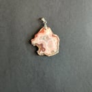 Natural Agate Slice Pendant – Earthy Raw Stone Necklace – Handmade Boho Jeweller