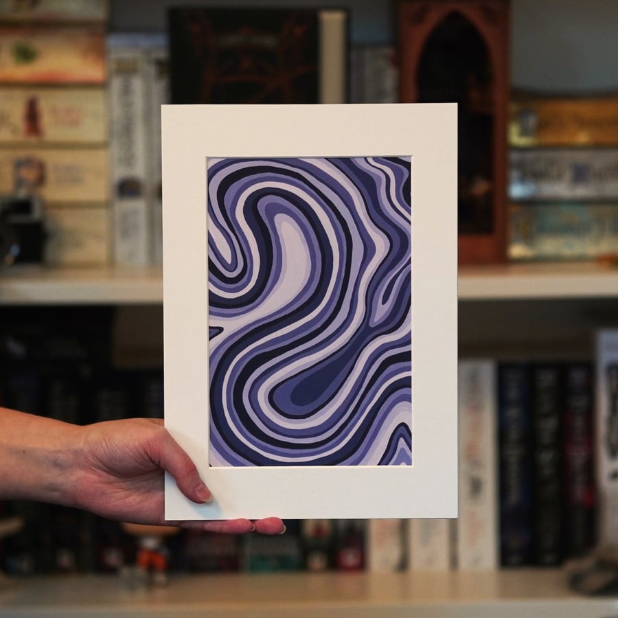 Purple Swirl Original Abstract Art Print