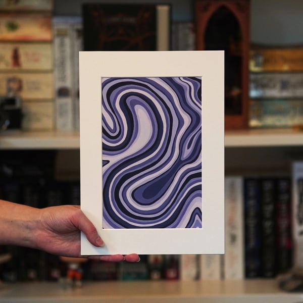 Purple Swirl Original Abstract Art Print