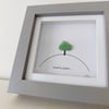 Nearly There Tree - White Framed Sea Glass Art Picture