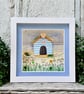 3D Beach Hut Desk Art, Handmade Coastal Watercolour, One-of-a-Kind Seaside Gift - Image 8