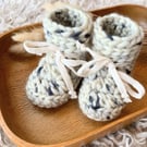 Tootsie Baby Booties Chunky Wool Modern Crochet 