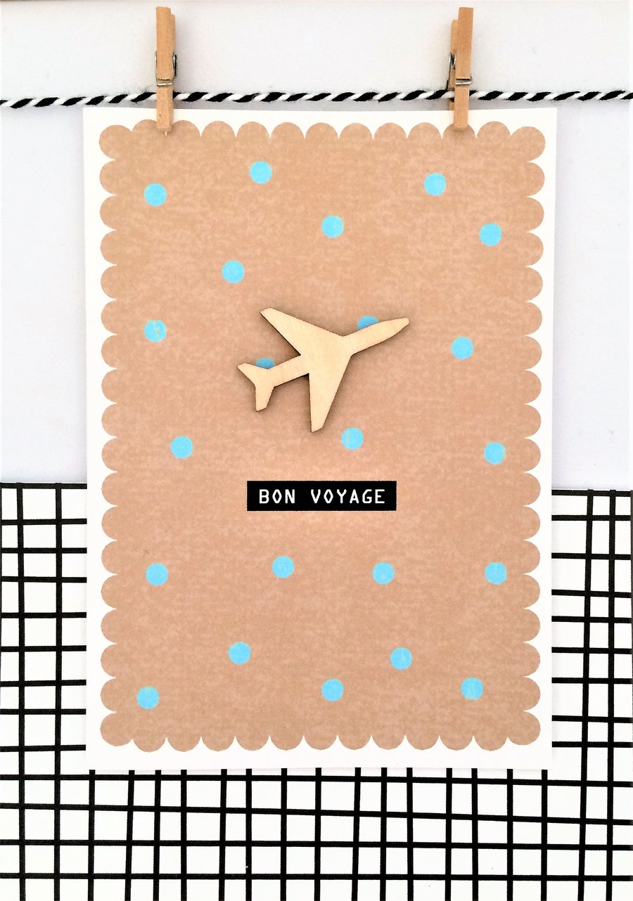 Bon Voyage Card - Handmade Card - You're Leaving Card