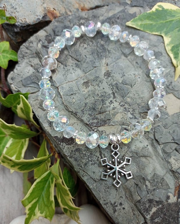 Crystal Snowflake handmade bracelet