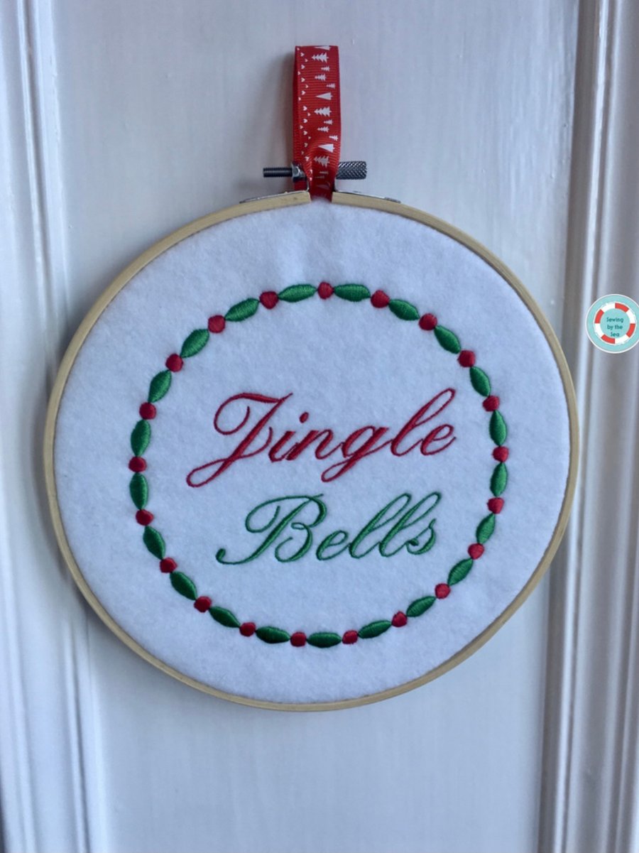 Embroidered Christmas Decoration Picture 