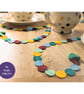 Felt circle confetti garland handmade from wool blend felt - Image 6