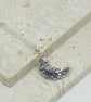 Reticulated Silver Crescent Moon Pendant - Image 3