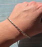 Beautiful Pattern Bespoke Sterling Silver Skinny Stackable Bangles  - Image 5