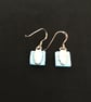 Simple Tiny Square Mint Drop Earrings - Image 6