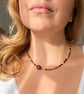 Handmade Natural Jasper Choker – Autumn Tone Gemstone Necklace