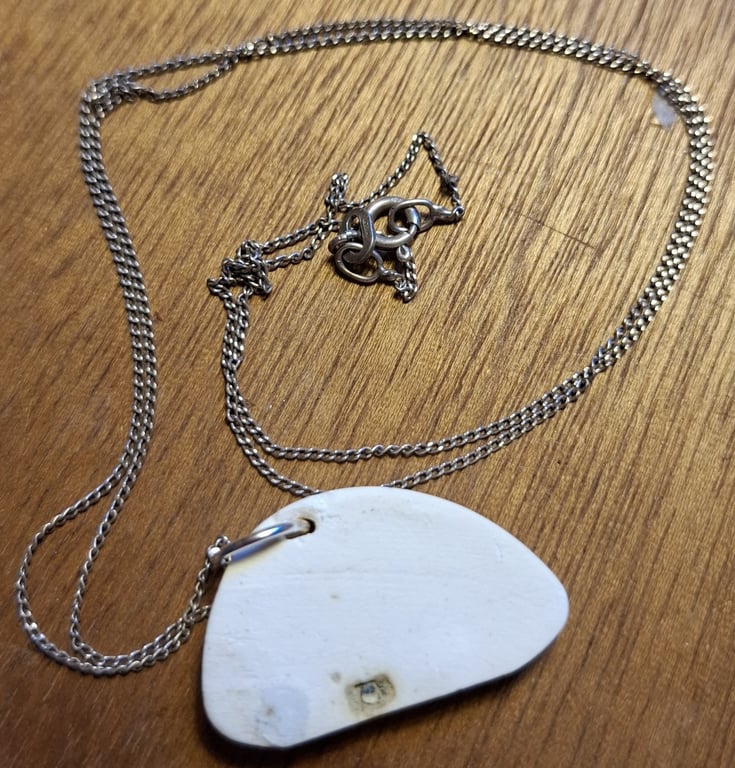 Unusual Shaped, Eco Friendly Resin Pendant. Necklace