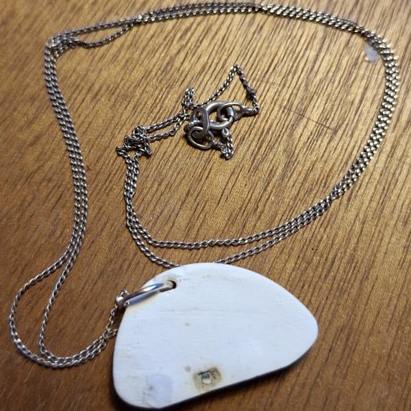 Unusual Shaped, Eco Friendly Resin Pendant. Necklace