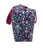 Large wash bag in Liberty cotton, floral toiletries bag with handles and pocket. - Image 6