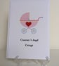 Personalised Welcome to the world Baby girl greetings card