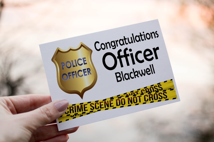 Congratulations Officer Police Graduation Card, Your Graduating Card