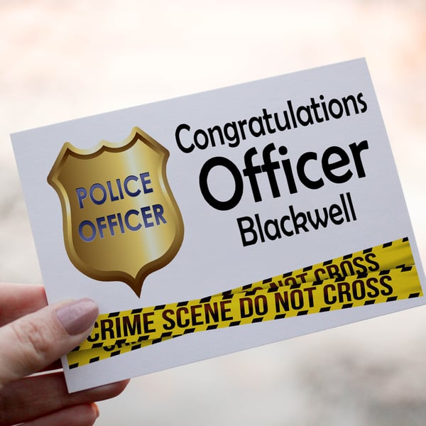 Congratulations Officer Police Graduation Card, Your Graduating Card