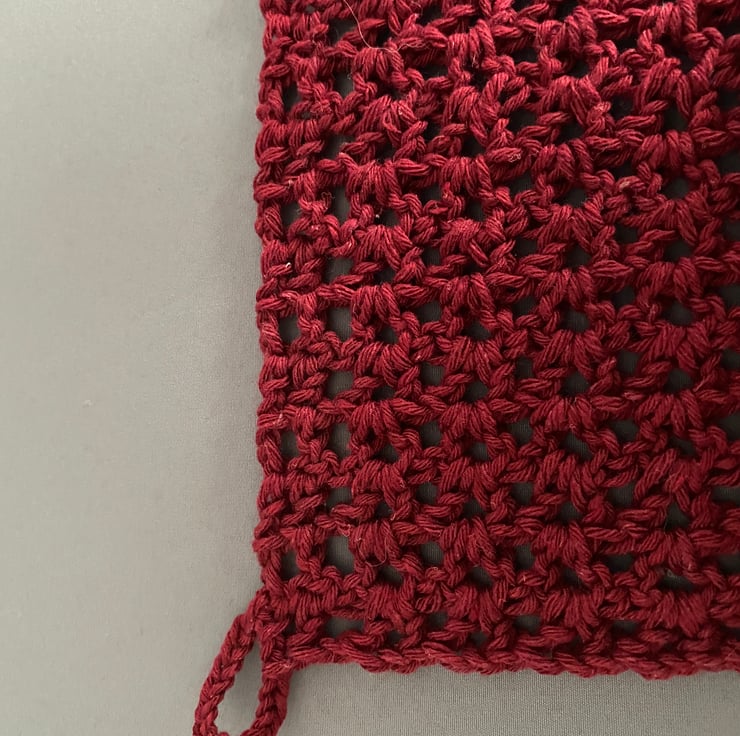 Set of 2 Crochet 100% Cotton Washcloths Wine Red - Folksy