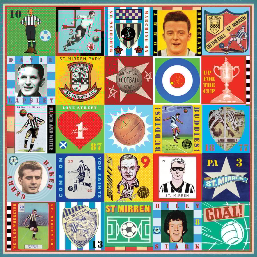 St Mirren Pop Art Football Print