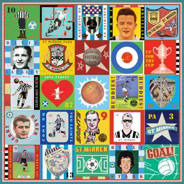 St Mirren Pop Art Football Print
