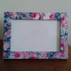 SALE - Upcycled Photo Frame decoupaged (floral) 40% off