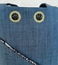 Knitting project bag blue floral - Image 4