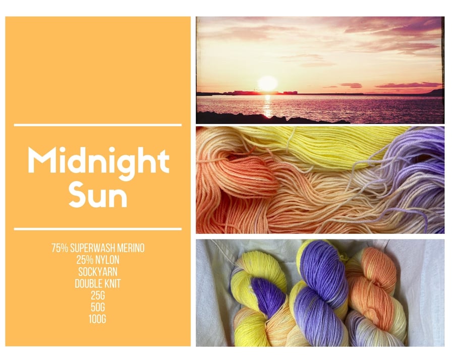 Midnight Sun Hand-dyed Yarn