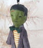 Spun Cotton Frankenstein Halloween Hanging Decoration - Image 4