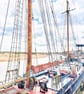 Wells-Next-The-Sea Greeting Card A5 Sailing Boat 
