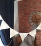 Personalised Nursery Children's room Bunting - Linen Flag appliquéd letter's - Image 1
