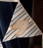 Personalised Nursery Children's room Bunting - Linen Flag appliquéd letter's - Image 2