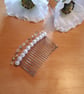 Ivory pearl, wire hair comb, pearl fascinator, wedding hair accessorie,  - Image 2