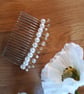 Ivory pearl, wire hair comb, pearl fascinator, wedding hair accessorie,  - Image 3