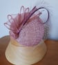 Pink sinamay button hat