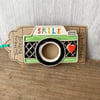 Ceramic camera magnet open lens green