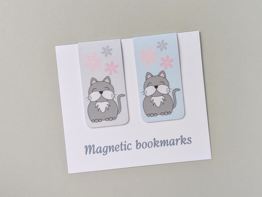 Cat magnetic bookmarks, cat bookmarks